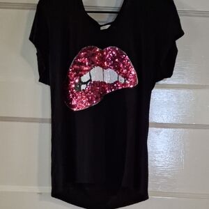 Occasion Black Top with Rocky Horror Logo, L (Mis016)
